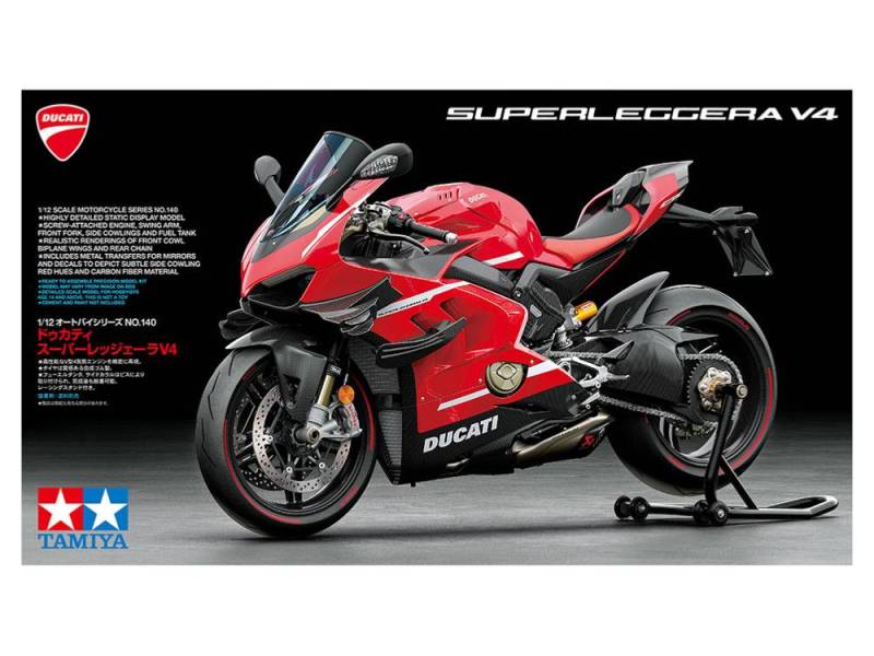 Acheter la maquette 1/12 Ducati Superleggera V4 Tamiya à assembler avec carénage détaillé et moteur réaliste