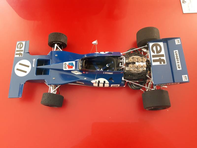 1/12 Maquette TYRRELL 003 MONACO 1971 montée en boite vitrine- piece unique