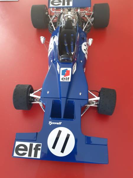 1/12 Maquette TYRRELL 003 MONACO 1971 montée en boite vitrine- piece unique