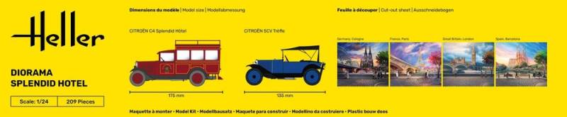 Acheter la maquette 1/24 Diorama Splendid Hôtel Heller avec 2 kits  à assembler – modèle reproduisant le Paris des années20/30