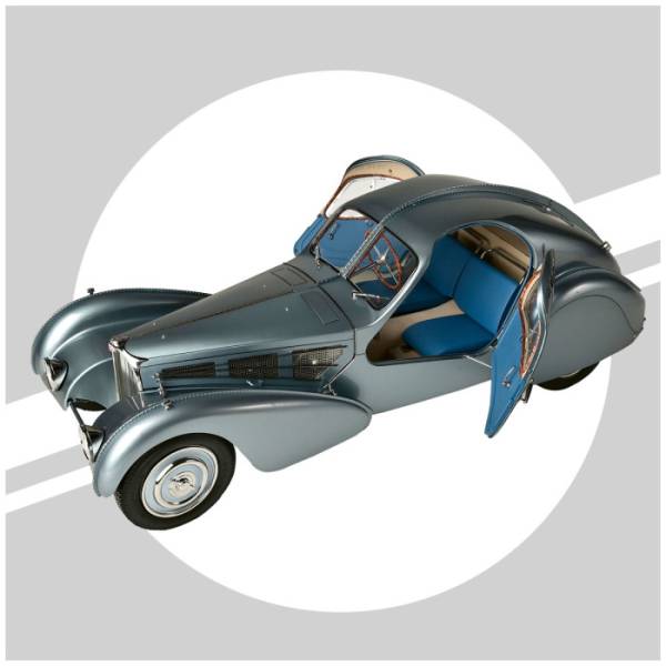 reservez votre kit bugatti SC 57 atlantic 1/8 Ixo, maquette à monter avec eclairage et bruitage du moteur
