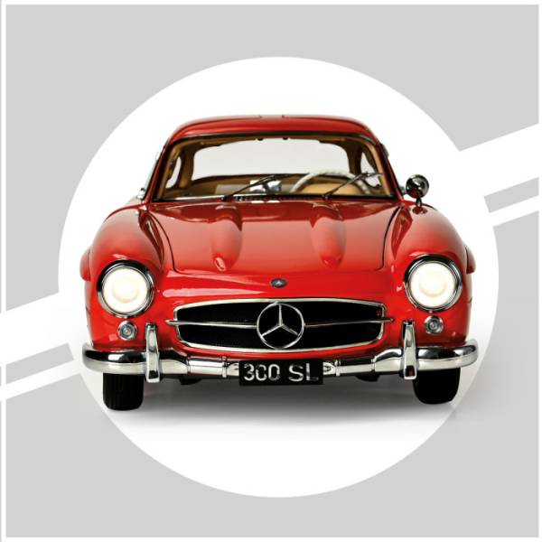  kit MERCEDES 300SL ROUGE  1/8 Ixo, maquette à monter
