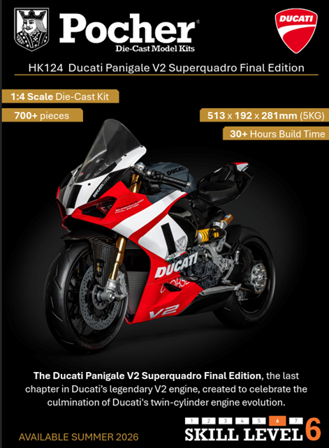 Maquette à construire 1/4 Ducati Panigale V2 Superquadro Final Edition Pocher HK124