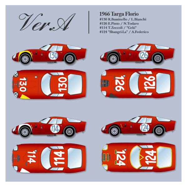 1/12 maquette en kit - ALFA ROMEO TZ 2 TARGA FLORIO 1966 - model factory hiro K849 -