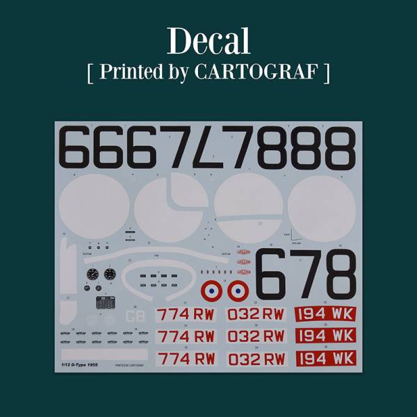 Maquette en kit 1/12 Jaguar Type D Le Mans 1955 Model Factory Hiro K857 