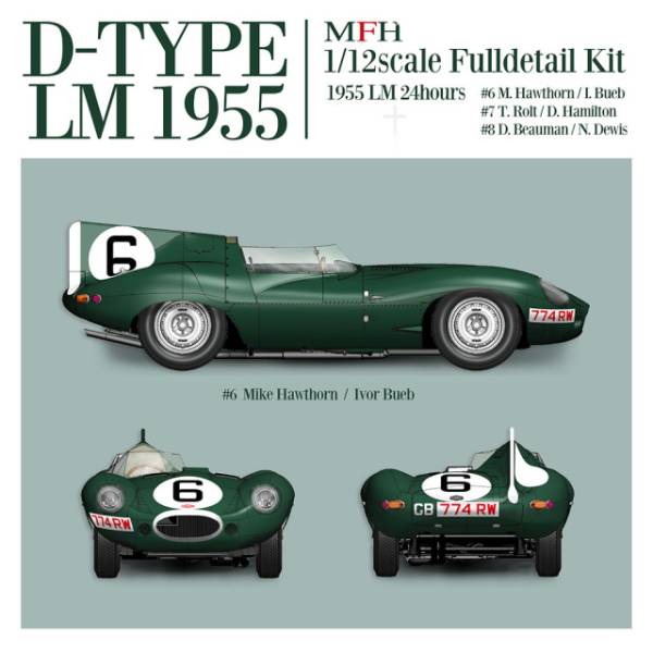 Maquette en kit 1/12 Jaguar Type D Le Mans 1955 Model Factory Hiro K857 